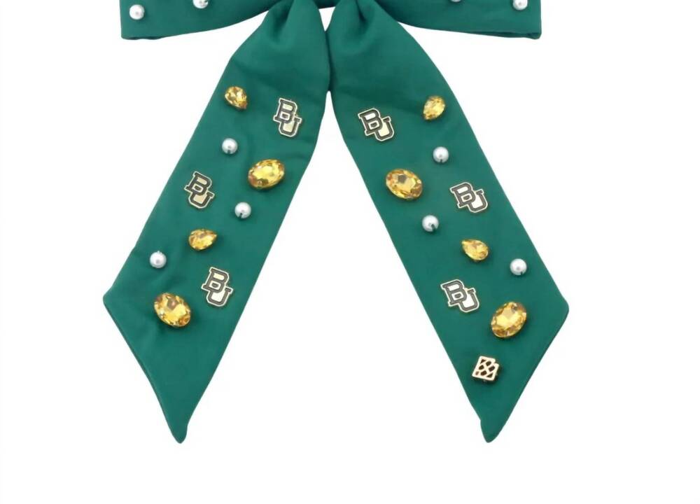 NEW BRIANNA CANNON baylor bow barrette in green
